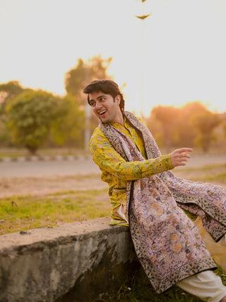 RISHABH CHAWLA IN BIRD HALDI KURTA SET