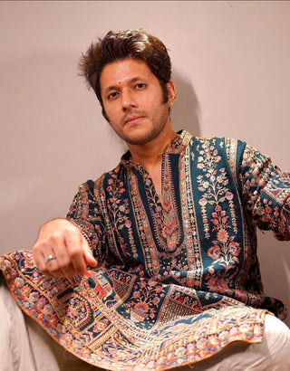 Karan Sharma in Taranj Multi Kurta patiyala set with dupatta