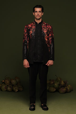 Viren black Jodhpuri set with shirt and trouser