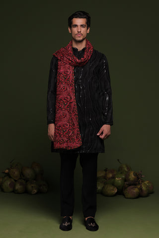 Naveen Black Kurta set with trouser Dupatta