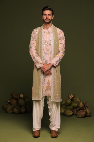 Kubera ivory Kurta set with patiyala and dupatta