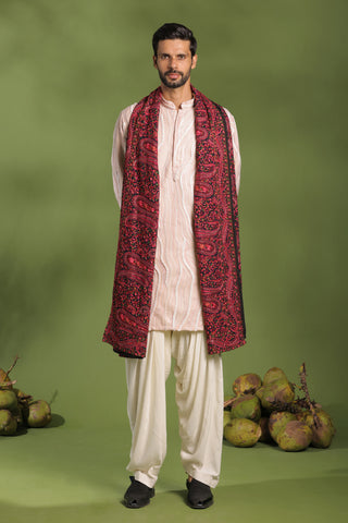 Antya Pink Kurta patiyala set with dupatta