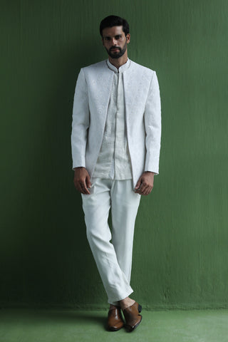 Aranya offWhite Jodhpuri set with shirt and trouser