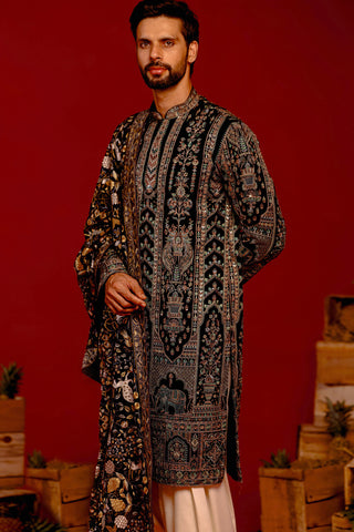 Rudra Black Kurta Set