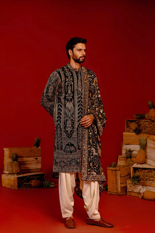 Rudra Black Kurta Set