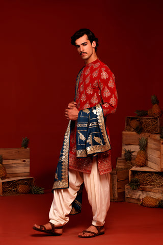 Pravar Red Kurta Set