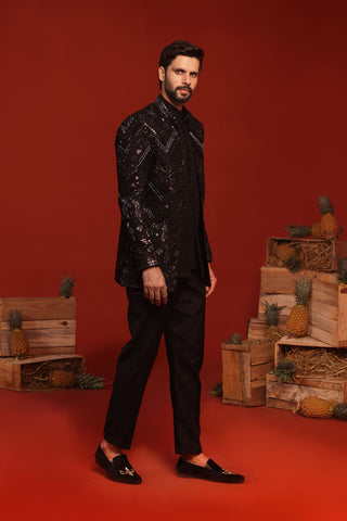 Anmay Black Jodhpuri Set