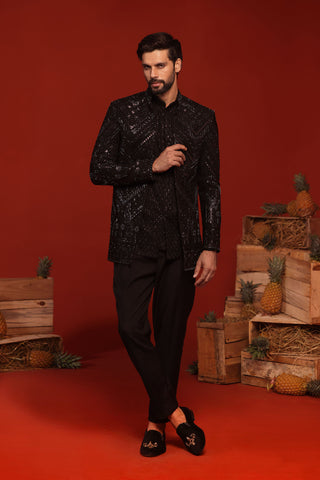 Anmay Black Jodhpuri Set