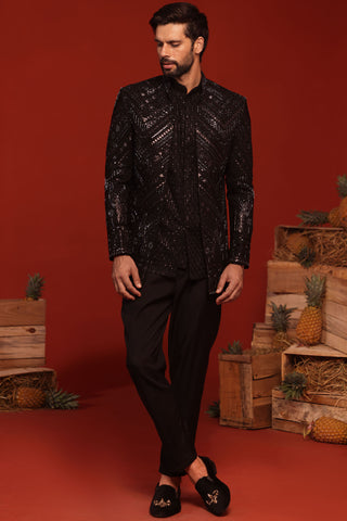 Anmay Black Jodhpuri Set