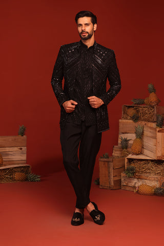 Anmay Black Jodhpuri Set