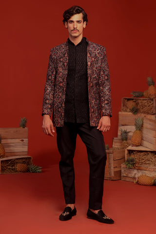 Vibhor Black Jodhpuri Set