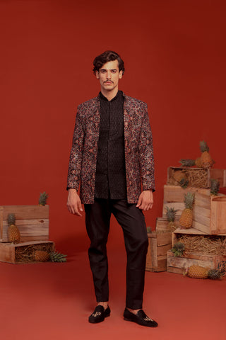 Vibhor Black Jodhpuri Set