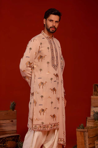 Aadrit Pink Kurta Set