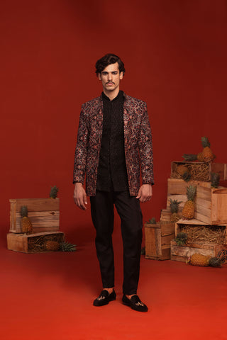 Vibhor Black Jodhpuri Set