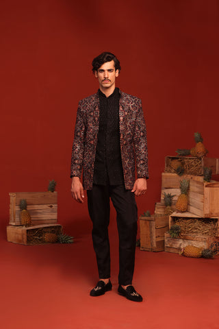 Vibhor Black Jodhpuri Set