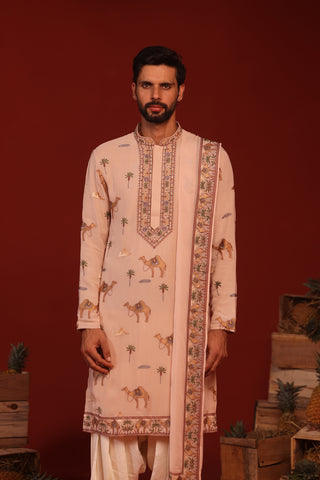 Aadrit Pink Kurta Set