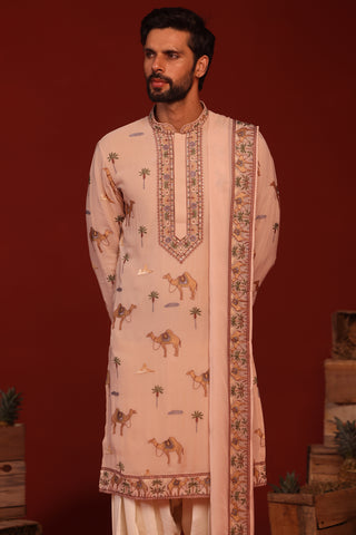 Aadrit Pink Kurta Set