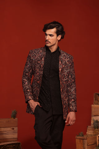 Vibhor Black Jodhpuri Set