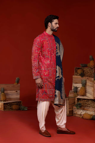 Uttam Hot Pink Kurta Set