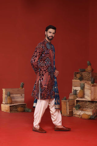 Aarv Wine Kurta Set