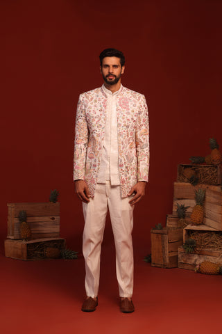 Rama Ivory Jodhpuri Set