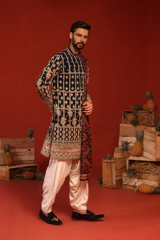 Sahil Teal Blue Kurta Set