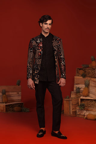 Trilok Black Jodhpuri Set