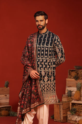 Sahil Teal Blue Kurta Set