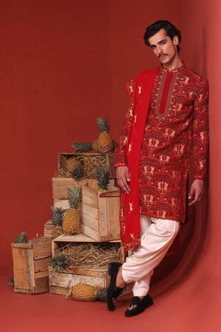 Shikhar Maroon Kurta Set