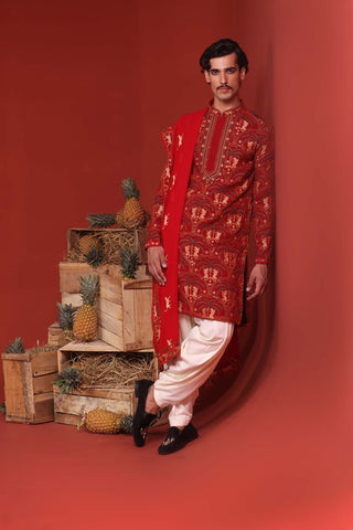 Shikhar Maroon Kurta Set