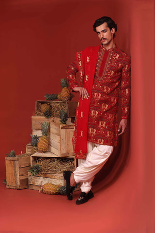 Shikhar Maroon Kurta Set