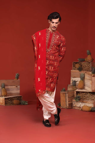 Shikhar Maroon Kurta Set