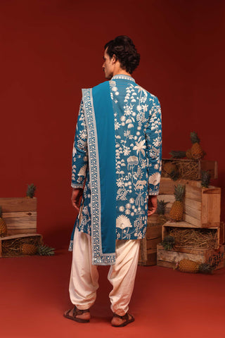 Samar Teal Blue Kurta Set