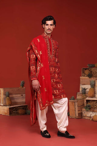 Shikhar Maroon Kurta Set