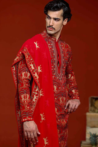 Shikhar Maroon Kurta Set