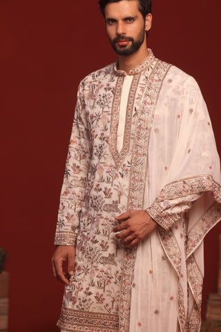 Chinmay Ivory Kurta Set