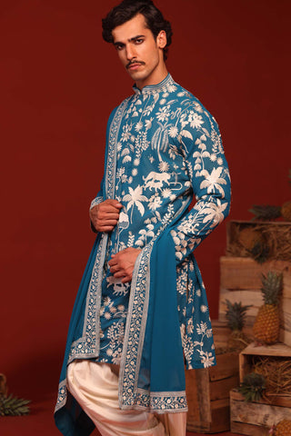 Samar Teal Blue Kurta Set