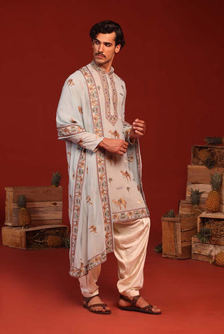 Veerendra Sky Blue Kurta Set