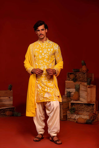 Hriten Haldi Kurta Set