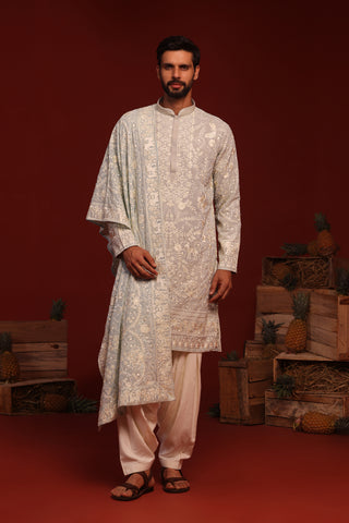 Bhavik Sky Blue Kurta Set