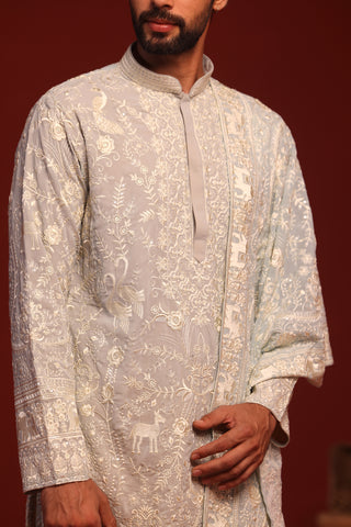 Bhavik Sky Blue Kurta Set