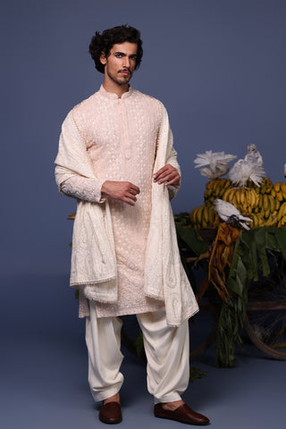 Abhishek Sharma in Riaz Pink Kurta Set