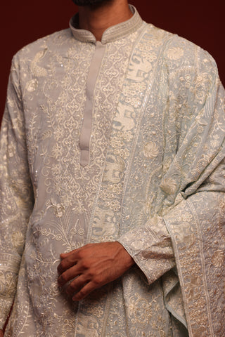 Bhavik Sky Blue Kurta Set