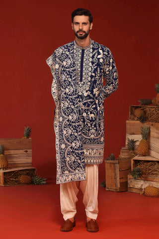 Charvik Royal Blue Kurta Set