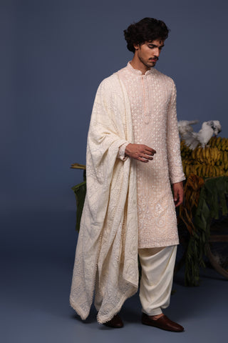 Abhishek Sharma in Riaz Pink Kurta Set