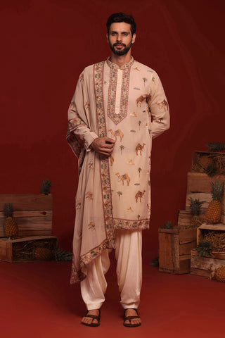 Brija Beige Kurta Set