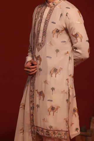 Aadrit Pink Kurta Set