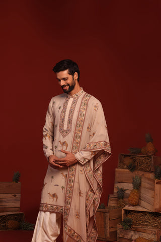 Aadrit Pink Kurta Set