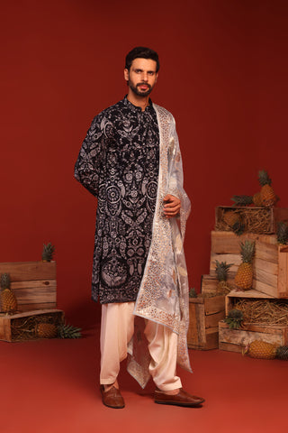 Ruhit Navy Blue Kurta Set