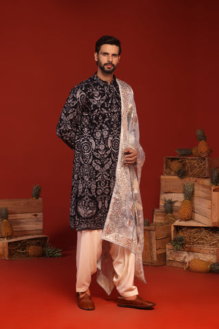 Ruhit Navy Blue Kurta Set